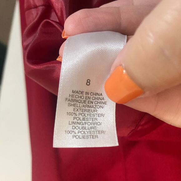 Liz Claiborne Suits NWT Red Pepper Suit Jacket Blazer Gold Buttons Sz 8 - Picture 8 of 12